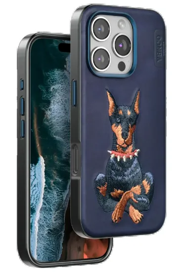 Venco iPhone 16 Pro Perma Desenli Kapak - Lacivert resmi