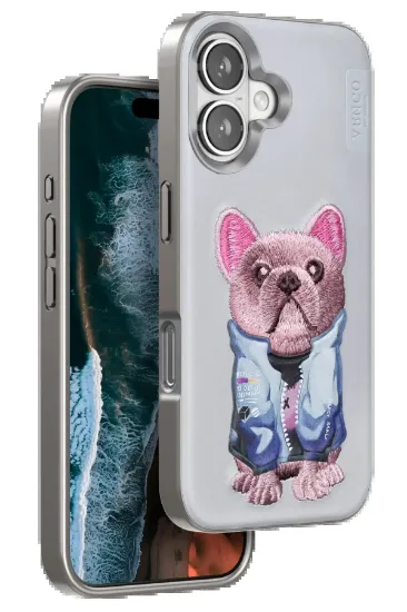 Venco iPhone 16 Cute Desenli Kapak - Kahverengi resmi