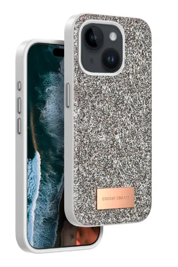 Onegif iPhone 14 Bright Simli Kapak - Gold resmi