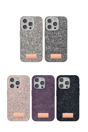 Onegif iPhone 14 Pro Max Bright Simli Kapak - Pembe resmi