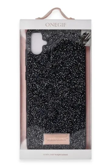 Onegif Samsung Galaxy A05 Bright Simli Kapak - Gümüş resmi