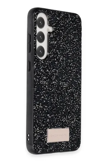 Onegif Samsung Galaxy S24 Plus Bright Simli Kapak - Siyah resmi
