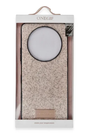 Onegif Xiaomi Redmi A3 4G Bright Simli Kapak - Gold resmi