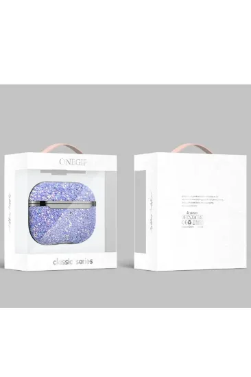 Onegif Airpods 2 (2.nesil) Bright Simli Airpods Kapak - Siyah resmi