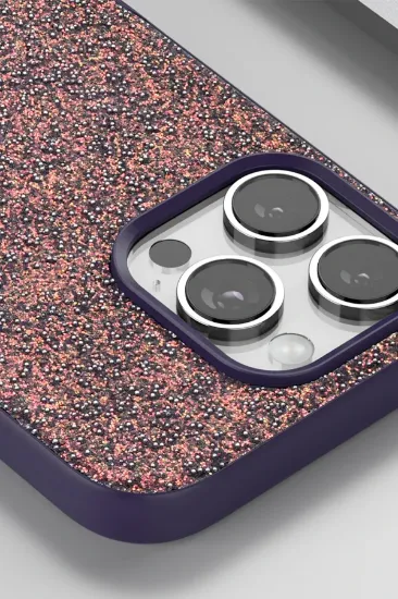 Onegif iPhone 16 Pro Max Bright Simli Kapak - Çöl Titanyum resmi