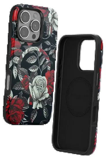 Onegif iPhone 16 Pro Max Flower Series Magsafe Kapak - Siyah resmi