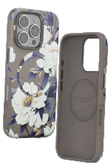 Onegif iPhone 16 Pro Max Flower Series Magsafe Kapak - Gri resmi