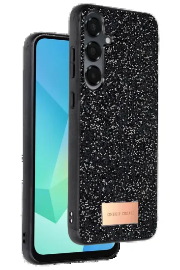 Onegif Samsung Galaxy A16 5G Bright Simli Kapak - Siyah resmi