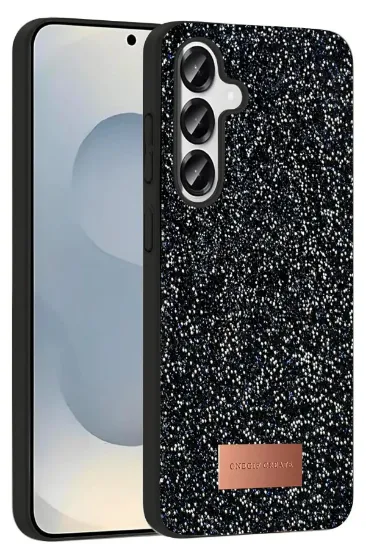 Onegif Samsung Galaxy S25 Plus Bright Simli Kapak - Siyah resmi