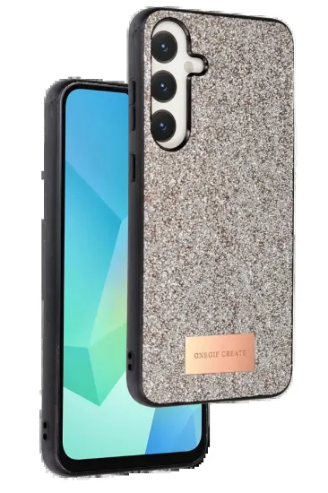 Onegif Samsung Galaxy A26 Bright Simli Kapak - Gold resmi