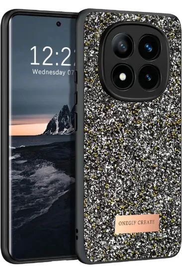 Onegif Xiaomi Redmi Note 14 Pro 4G Bright Simli Kapak - Gümüş resmi