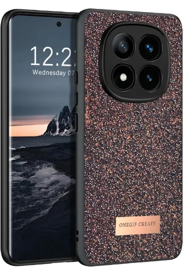 Onegif Xiaomi Redmi Note 14 Pro 4G Bright Simli Kapak - Derin Mor resmi