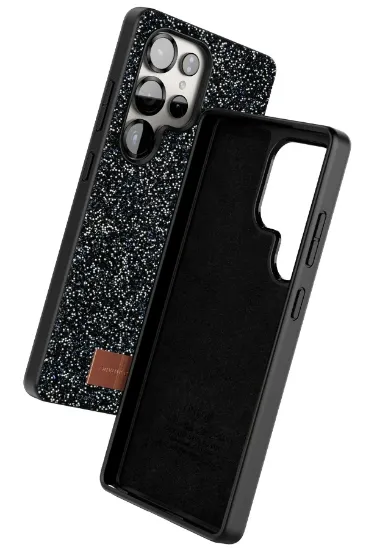 Onegif Samsung Galaxy S25 Ultra Bright Simli Kapak - Siyah resmi