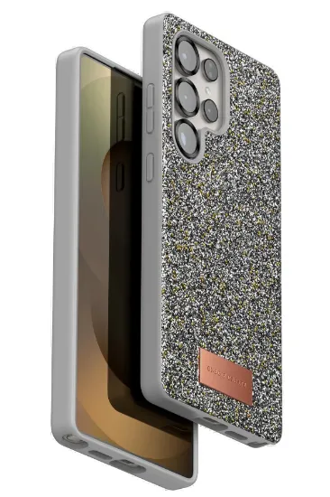 Onegif Samsung Galaxy S25 Ultra Bright Simli Kapak - Gümüş resmi