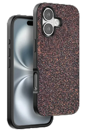 Onegif iPhone 16 Plus Bright Simli Kapak - Derin Mor resmi