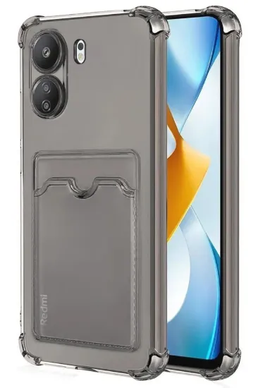 Newface Xiaomi Redmi 13C Kılıf Kart Şeffaf Silikon - Şeffaf resmi