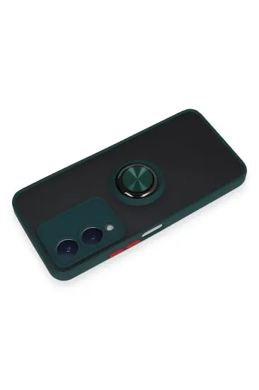 Newface Vivo Y17S Kılıf Montreal Yüzüklü Silikon Kapak - Yeşil resmi