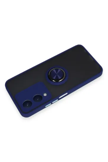 Newface Vivo Y17S Kılıf Montreal Yüzüklü Silikon Kapak - Lacivert resmi