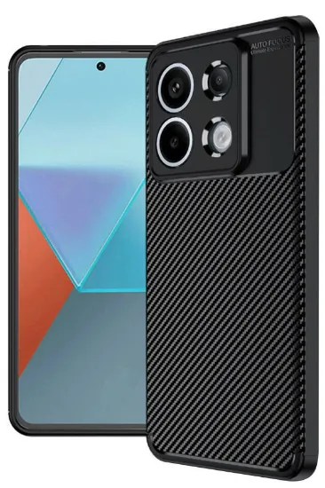 Newface Xiaomi Redmi Note 13 Pro 4G Kılıf Auto Focus Karbon Kapak - Siyah resmi