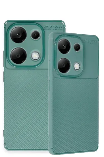 Newface Xiaomi Redmi Note 13 Pro 4G Kılıf Auto Focus Karbon Kapak - Koyu Yeşil resmi
