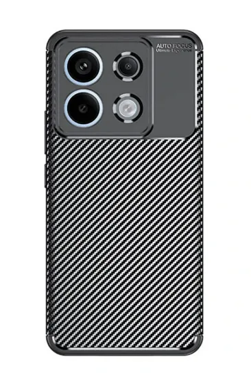 Newface Xiaomi Redmi Note 13 Pro 5G Kılıf Auto Focus Karbon Kapak - Siyah resmi