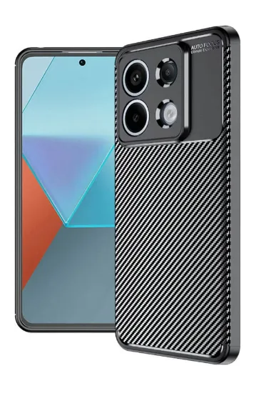 Newface Xiaomi Redmi Note 13 Pro 5G Kılıf Auto Focus Karbon Kapak - Siyah resmi