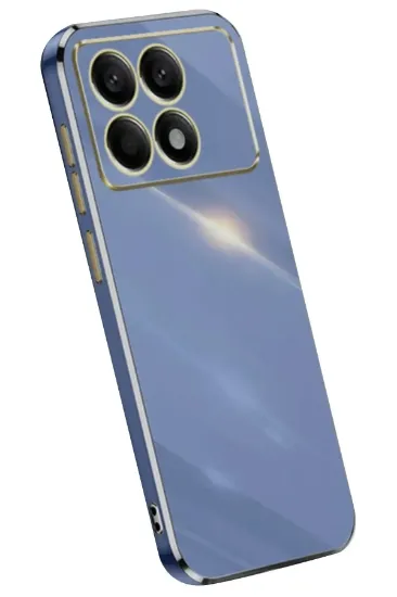 Newface Xiaomi Poco X6 Pro Kılıf Volet Silikon - Mavi resmi