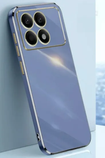 Newface Xiaomi Poco X6 Pro Kılıf Volet Silikon - Mavi resmi