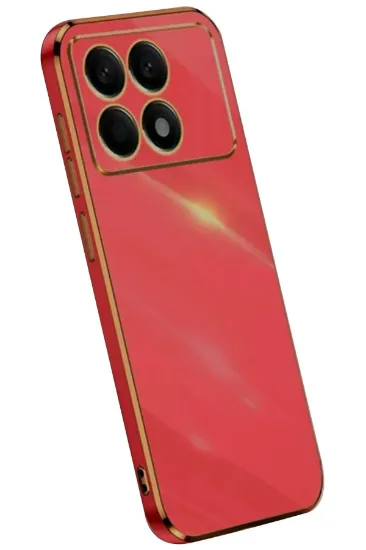 Newface Xiaomi Poco X6 Pro Kılıf Volet Silikon - Kırmızı resmi