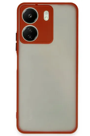 Newface Xiaomi Redmi 13C Kılıf Montreal Silikon Kapak - Kırmızı resmi