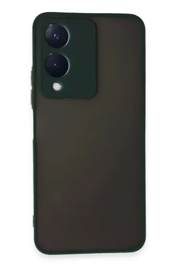 Newface Vivo Y17S Kılıf Montreal Silikon Kapak - Yeşil resmi
