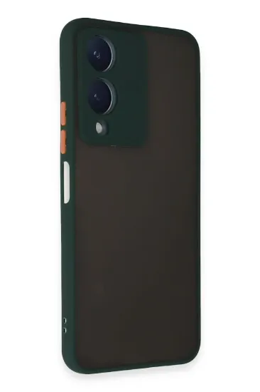 Newface Vivo Y17S Kılıf Montreal Silikon Kapak - Yeşil resmi