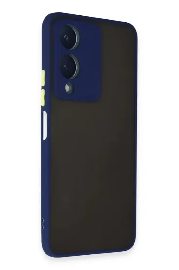 Newface Vivo Y17S Kılıf Montreal Silikon Kapak - Lacivert resmi