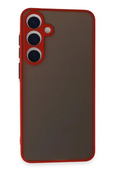 Newface Samsung Galaxy S24 Kılıf Montreal Silikon Kapak - Kırmızı resmi