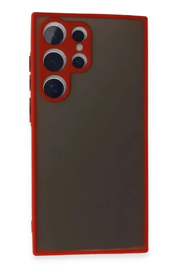 Newface Samsung Galaxy S24 Ultra Kılıf Montreal Silikon Kapak - Kırmızı resmi