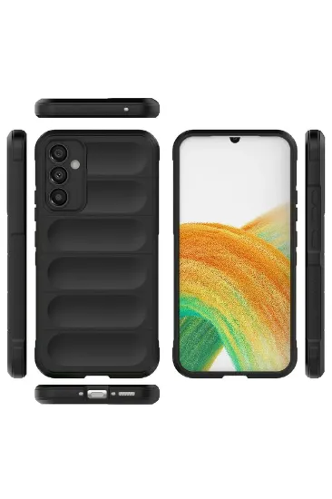 Newface Samsung Galaxy A15 4G Kılıf Optimum Silikon - Siyah resmi