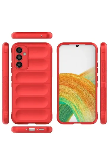 Newface Samsung Galaxy A15 4G Kılıf Optimum Silikon - Kırmızı resmi