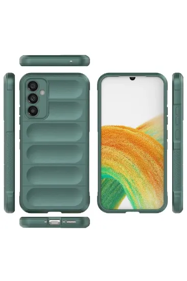 Newface Samsung Galaxy A15 4G Kılıf Optimum Silikon - Koyu Yeşil resmi
