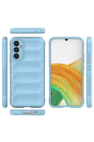 Newface Samsung Galaxy A15 4G Kılıf Optimum Silikon - Sky Blue resmi
