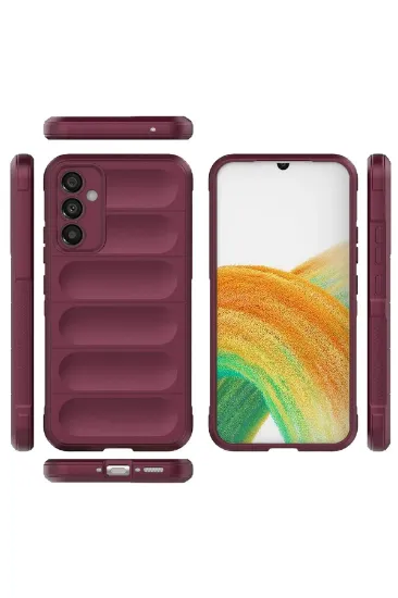 Newface Samsung Galaxy A05S Kılıf Optimum Silikon - Bordo resmi