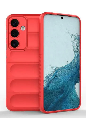 Newface Samsung Galaxy S24 Kılıf Optimum Silikon - Kırmızı resmi