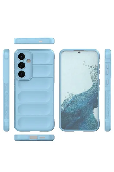 Newface Samsung Galaxy S24 Kılıf Optimum Silikon - Sky Blue resmi