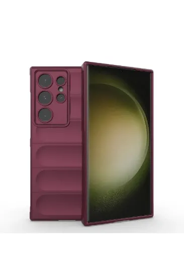 Newface Samsung Galaxy S24 Ultra Kılıf Optimum Silikon - Bordo resmi