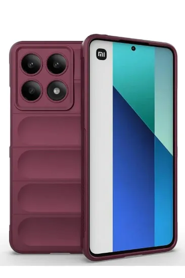 Newface Xiaomi Poco X6 Pro Kılıf Optimum Silikon - Bordo resmi