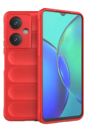 Newface Vivo Y27 Kılıf Optimum Silikon - Kırmızı resmi