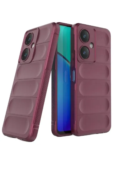 Newface Vivo Y27 Kılıf Optimum Silikon - Bordo resmi