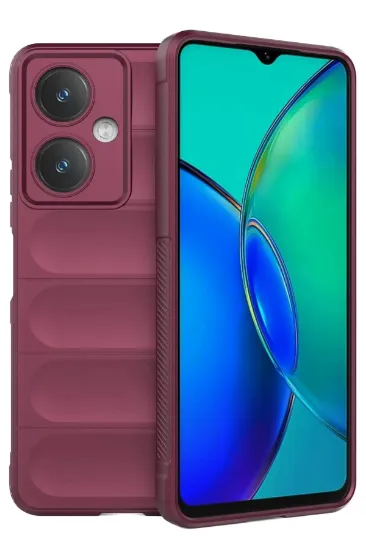 Newface Vivo Y27 Kılıf Optimum Silikon - Bordo resmi