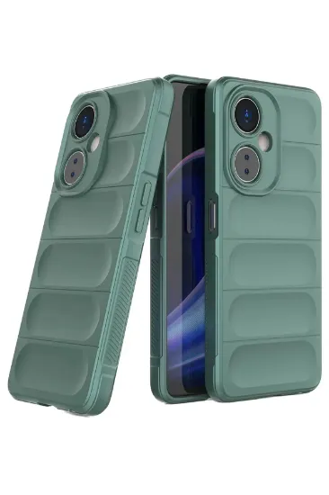 Newface Vivo Y27 Kılıf Optimum Silikon - Koyu Yeşil resmi