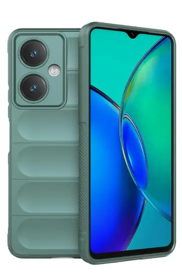 Newface Vivo Y27 Kılıf Optimum Silikon - Koyu Yeşil resmi