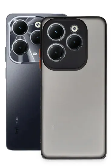 Newface İnfinix Hot 40 Pro Kılıf Montreal Silikon Kapak - Siyah resmi